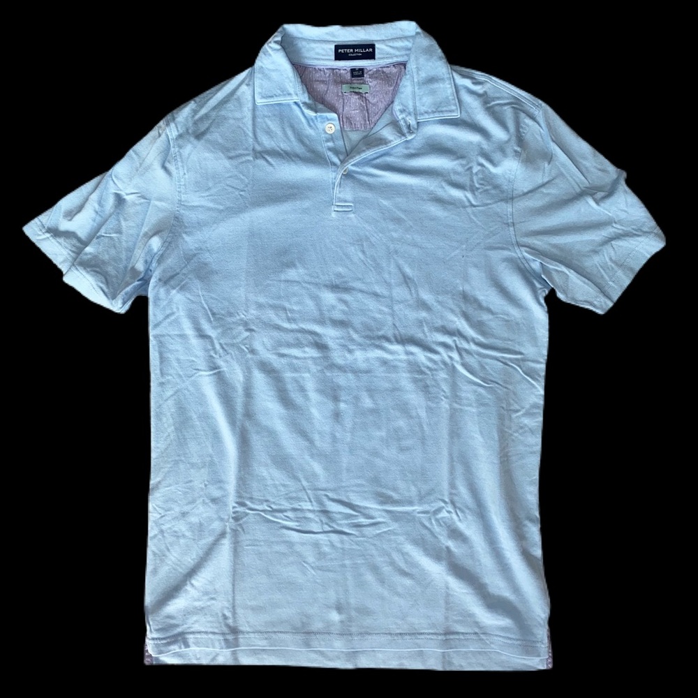 Peter Millar Men’s Light Blue Polo Shirt Medium